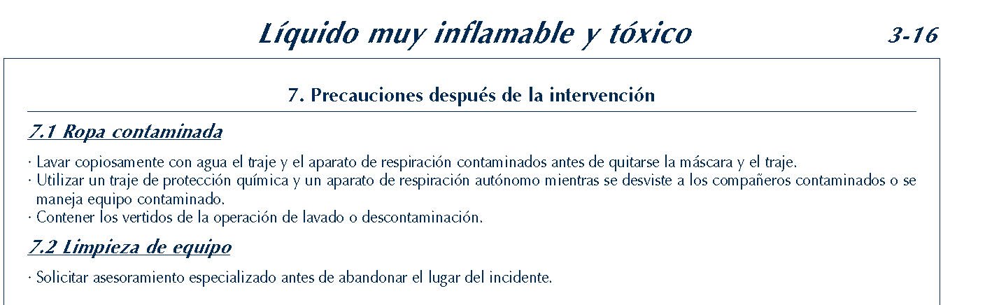 162 FICHA 3-16 LIQUIDO MUY INFLAMABLE TOXICO FICHAS EMERGENCIA